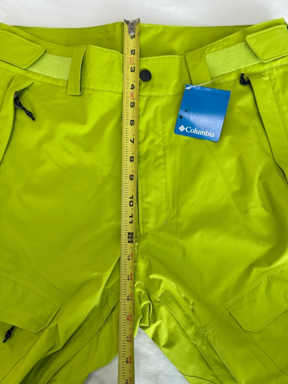 NWT Columbia OMNI-TECH Powder Stash Snowboard Pant Medium Lime Green Ski Outdoor - Picture 9 of 10